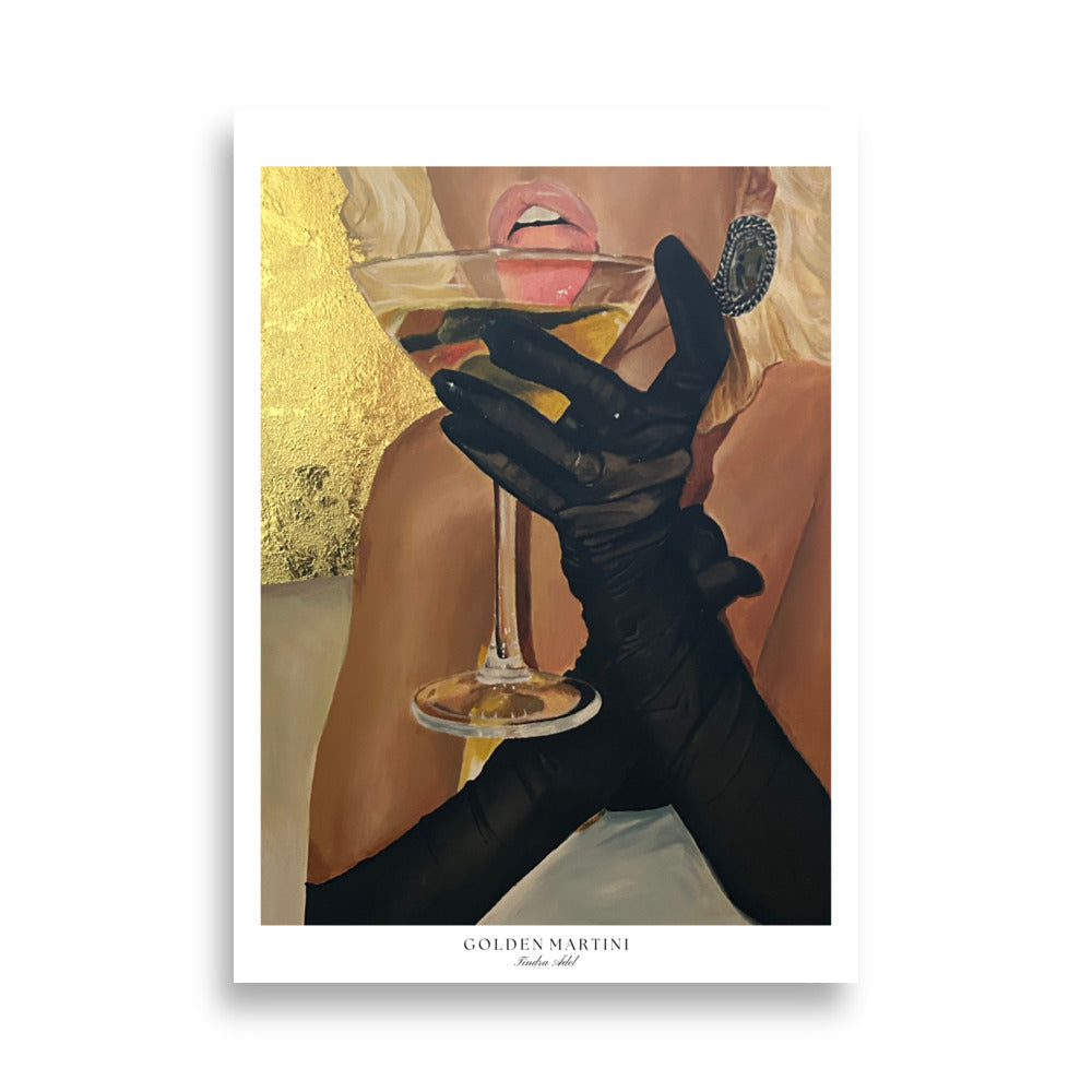 Golden Martini Poster