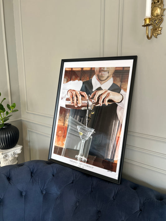 ”Shaken, not stirred” Signed Poster