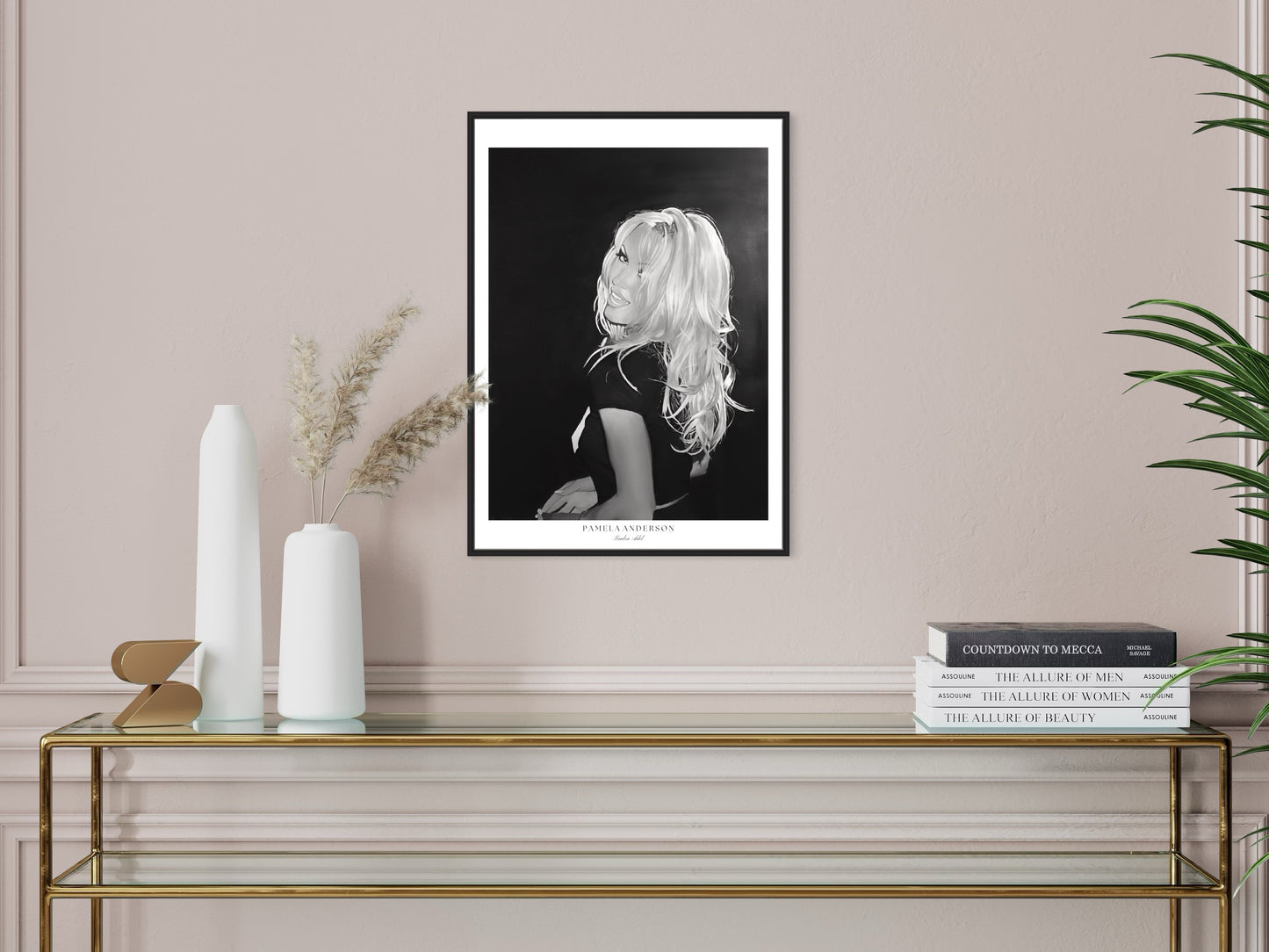 Pamela Anderson Poster - Black n white