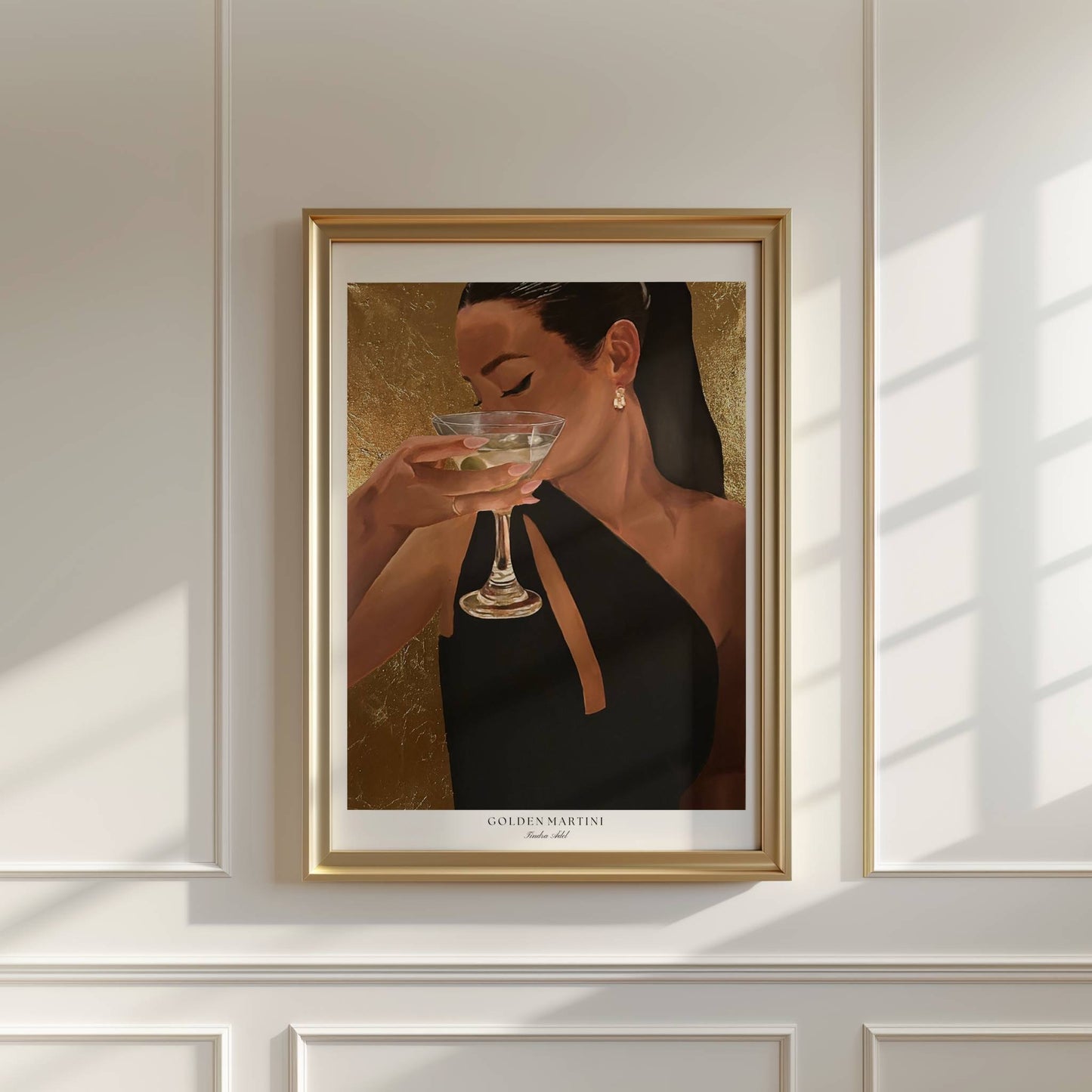 Golden Martini Poster