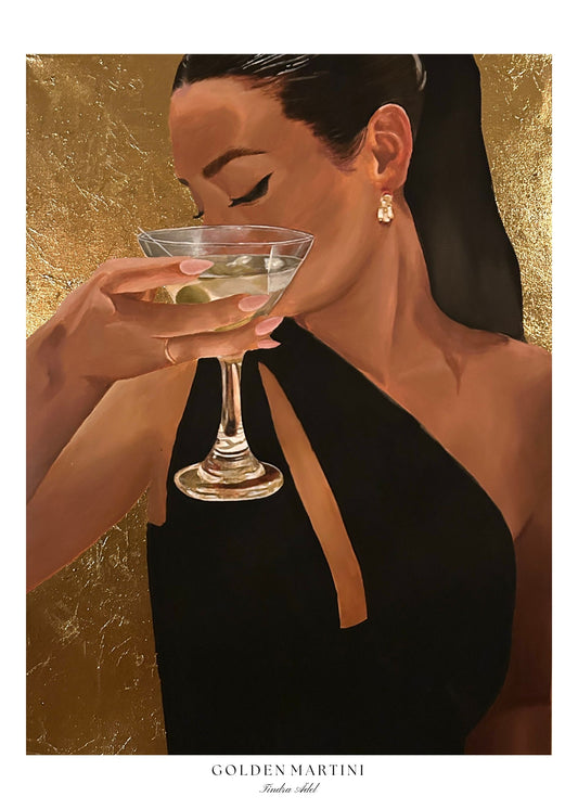 Golden Martini Poster