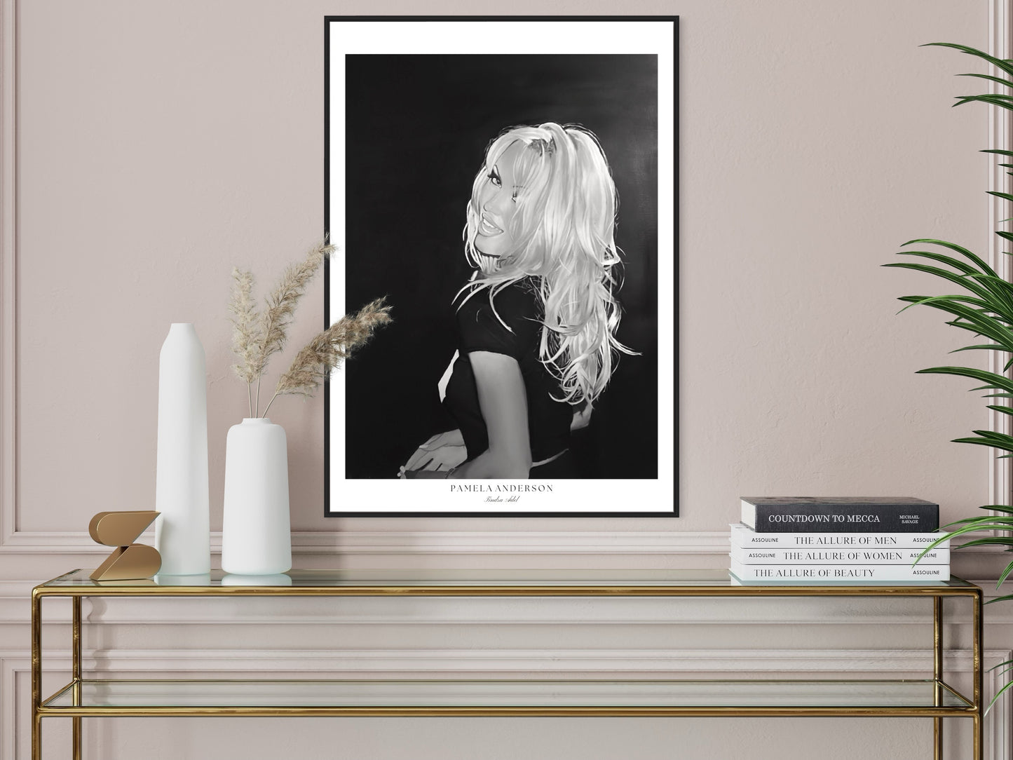 Pamela Anderson Poster - Black n white