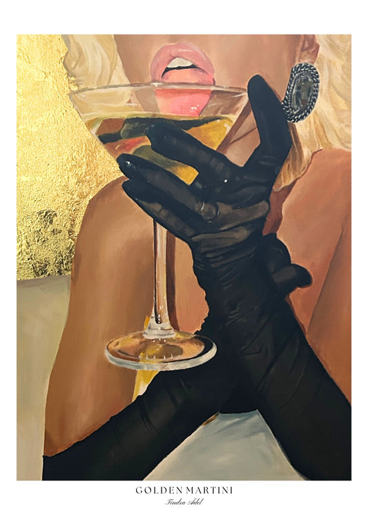 Golden Martini Poster