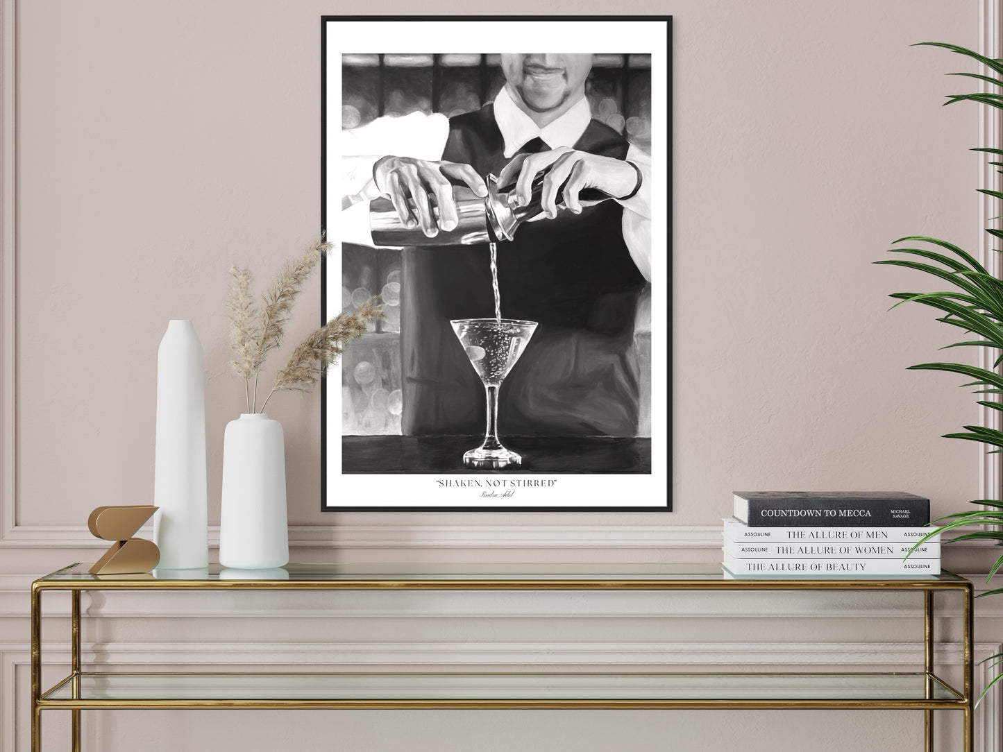 "Shaken, not stirred" Poster - Black n White