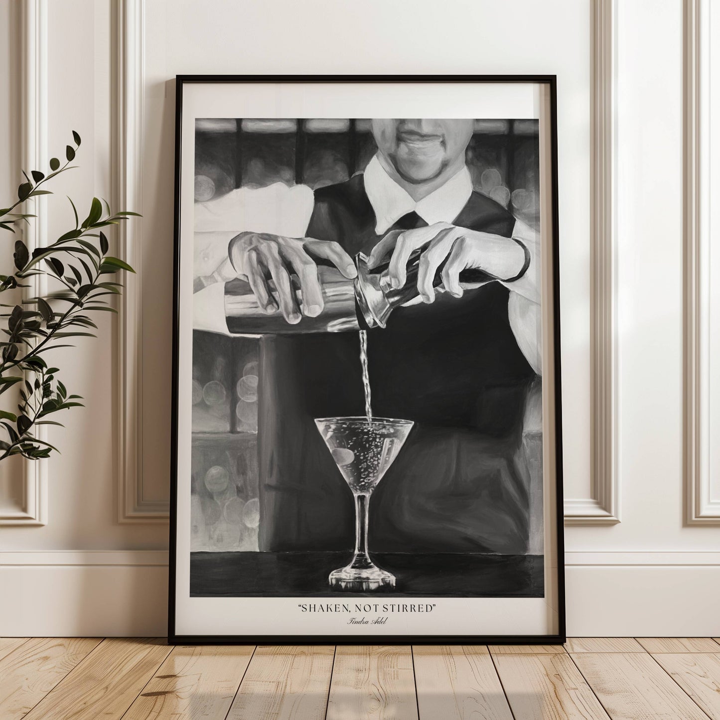 "Shaken, not stirred" Poster - Black n White