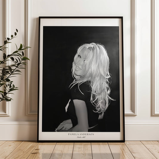 Pamela Anderson Poster - Black n white