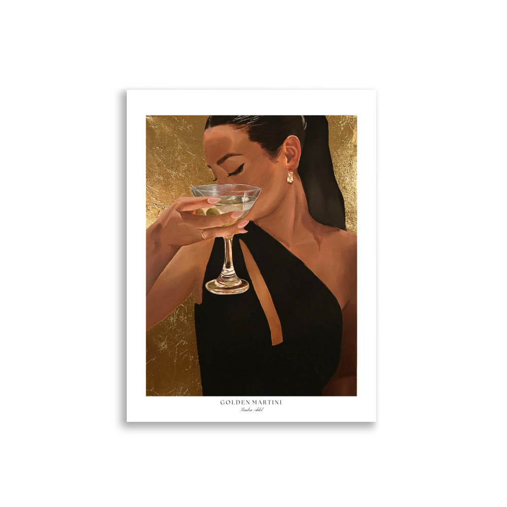 Golden Martini Poster