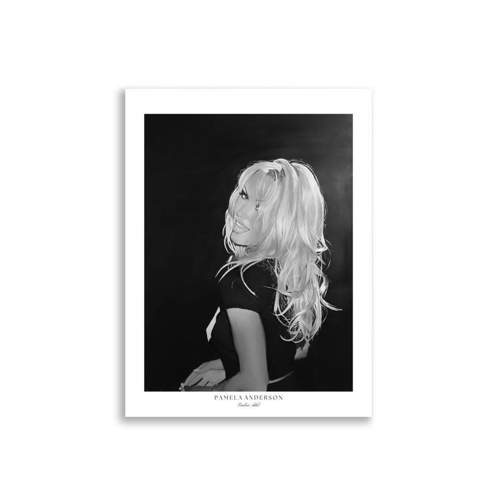 Pamela Anderson Poster - Black n white