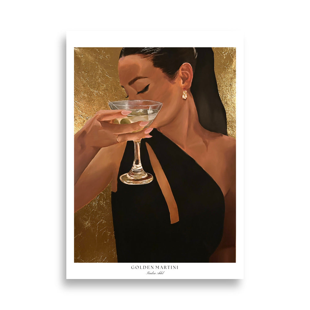 Golden Martini Poster