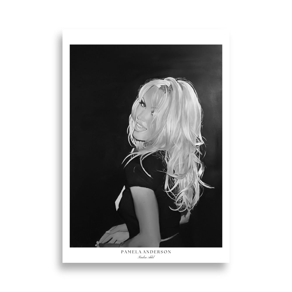 Pamela Anderson Poster - Black n white