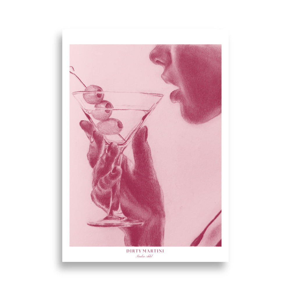 Dirty Martini Poster - pink edition