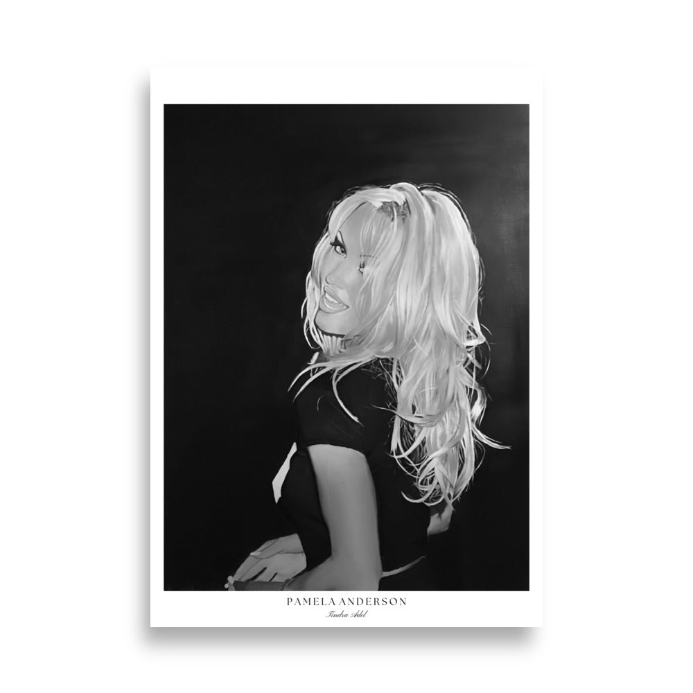 Pamela Anderson Poster - Black n white